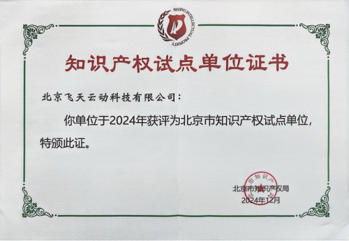元宇宙解决方案领航者飞天云动荣获2024北京市知识产权试点单位