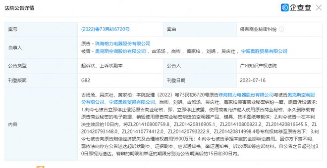 格力向奥克斯索赔9900万元背后：源于“旧仇”反击“挖人才”