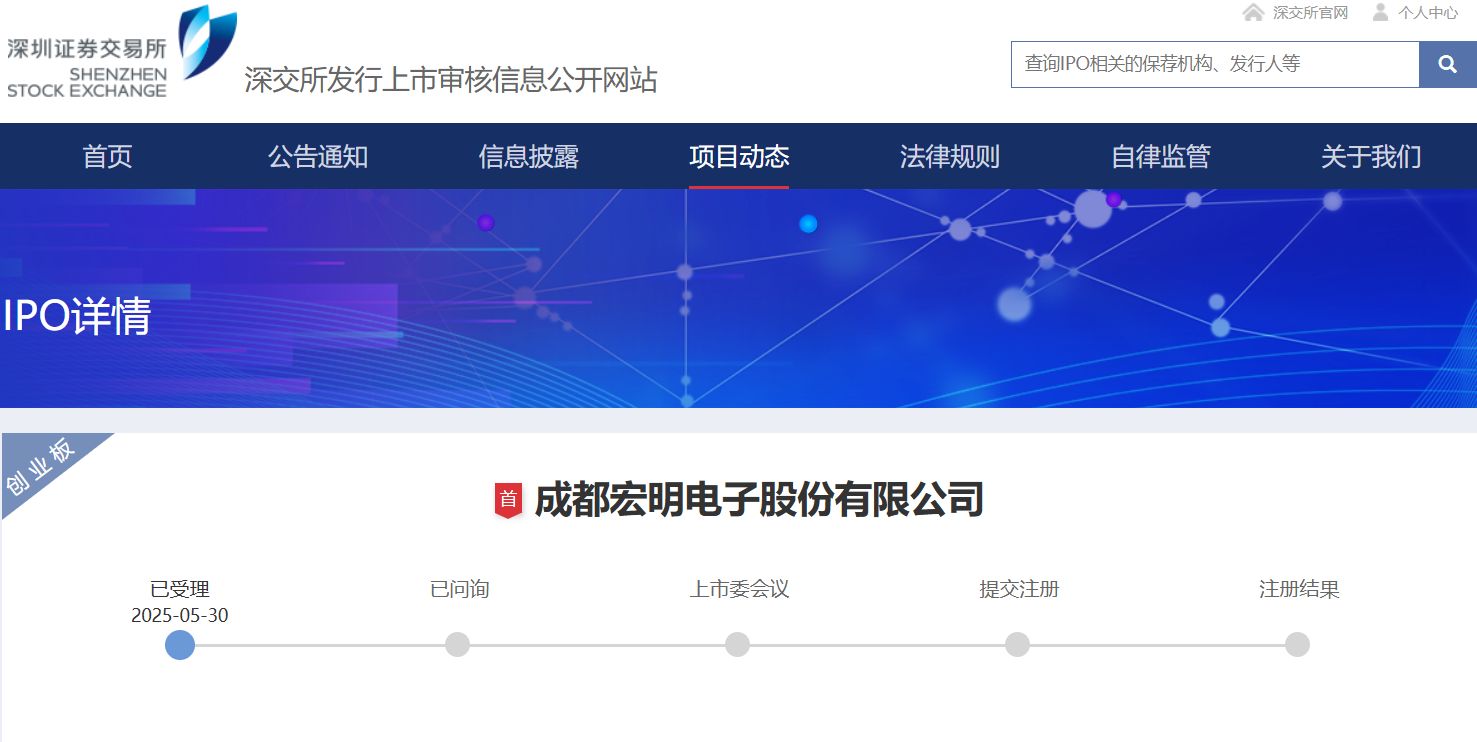 吹响冲锋号！成都宏明电子创业板IPO获受理：铁血铸剑六十载 军民融合谱新篇